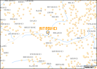 map of Mitrovići