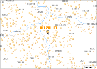 map of Mitrovići