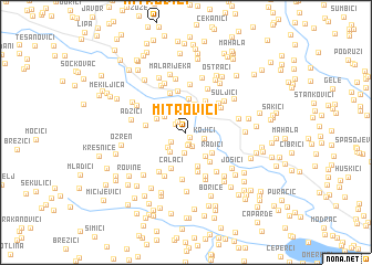 map of Mitrovići