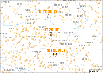 map of Mitrovići