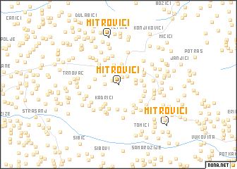 map of Mitrovići