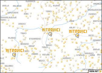 map of Mitrovići