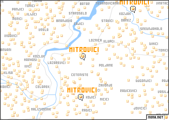 map of Mitrovići