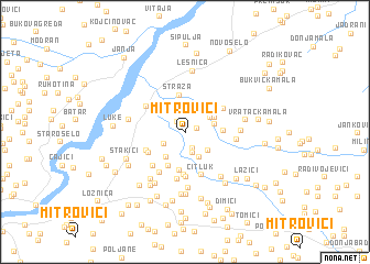 map of Mitrovići