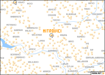 map of Mitrovići