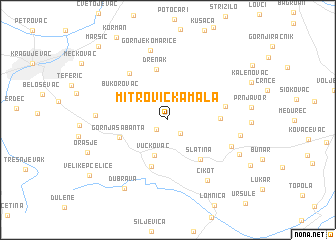 map of Mitrovicka Mala