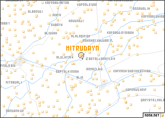 map of Mīt Rudayn