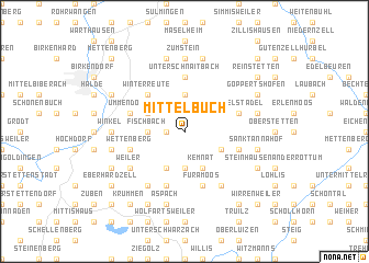 map of Mittelbuch