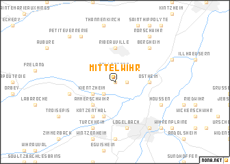 map of Mittelwihr