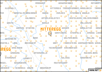 map of Mitteregg