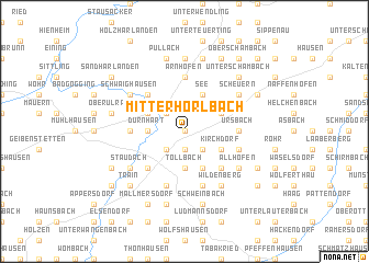 map of Mitterhörlbach