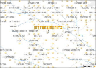 map of Mitterzirknitz