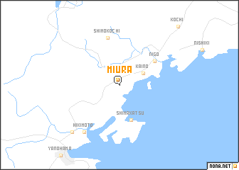 map of Miura