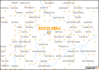 map of Mixcolabaj