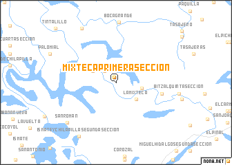 map of Mixteca Primera Sección