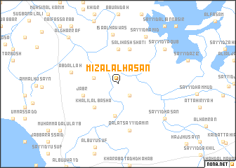 map of Miz‘al al Ḩasan