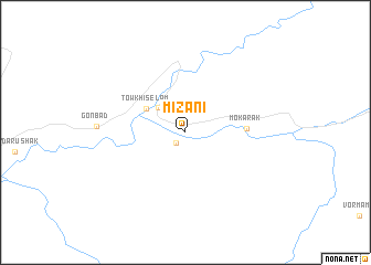 map of Mīzānī