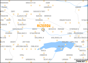 map of Mizerów