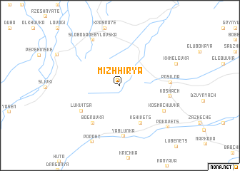 map of Mizhhirʼʼya