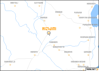 map of Mizijini