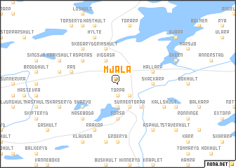 map of Mjäla