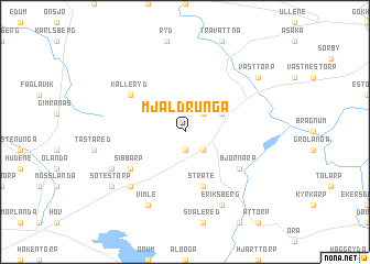 map of Mjäldrunga