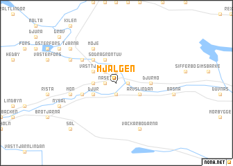 map of Mjälgen