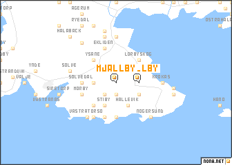 map of Mjällby