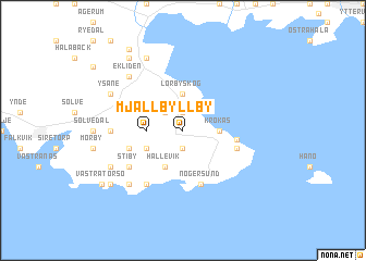 map of Mjällby