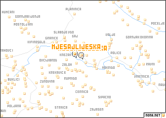 map of Mješaj Lijeska