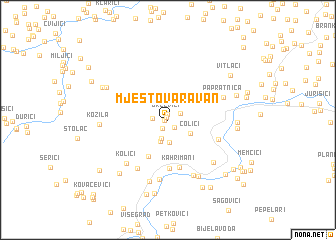 map of Mjestova Ravan