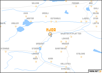 map of Mjøa