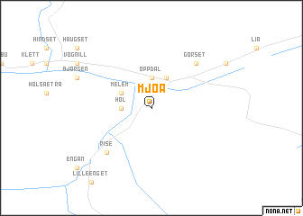 map of Mjøa