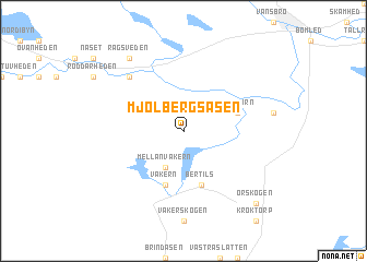 map of Mjölbergsåsen