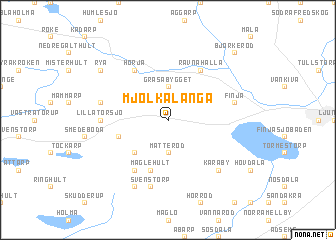 map of Mjölkalånga