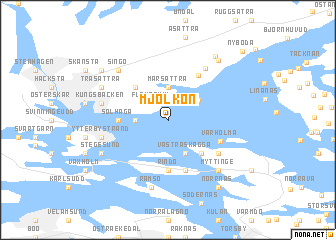 map of Mjölkön