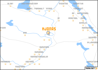 map of Mjönäs