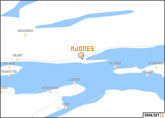 map of Mjønes