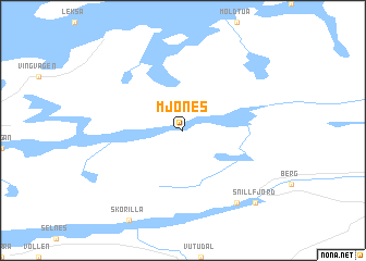 map of Mjønes