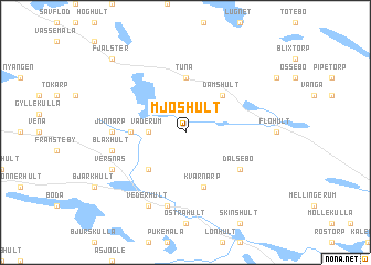 map of Mjöshult