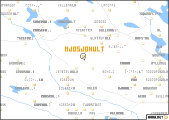 map of Mjösjöhult