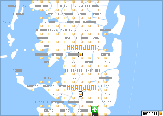 map of Mkanjuni