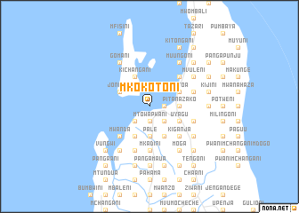 map of Mkokotoni