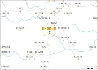 map of Mkonje