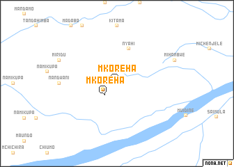 map of Mkoreha