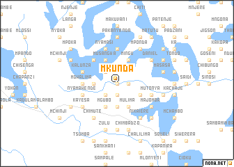 map of Mkunda