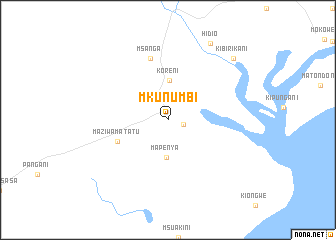 map of Mkunumbi