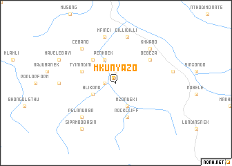 map of Mkunyazo