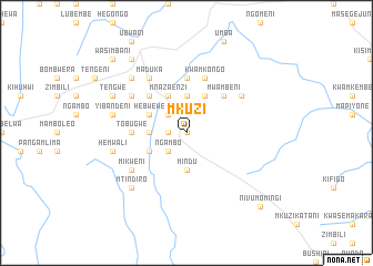 map of Mkuzi
