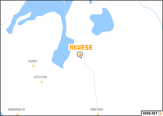 map of Mkwese